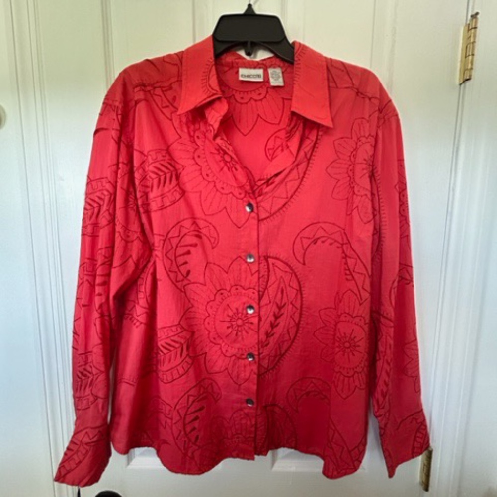 Chicos Embroidered Shirt